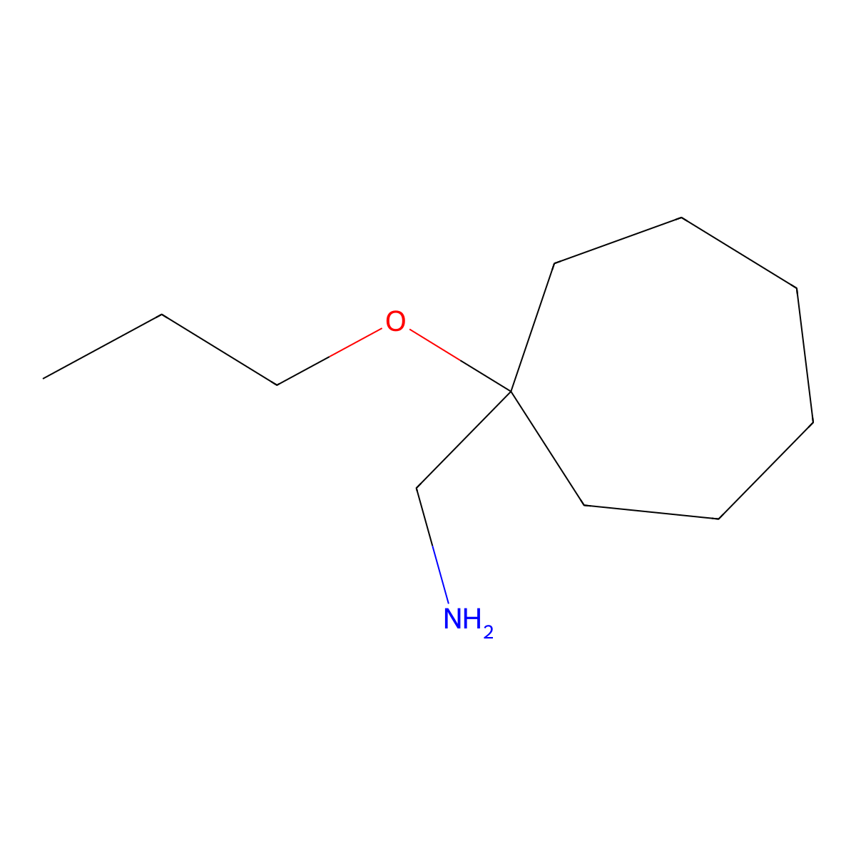 (1-Propoxycycloheptyl)methanamine molecular structure, CAS 1250480-25-1