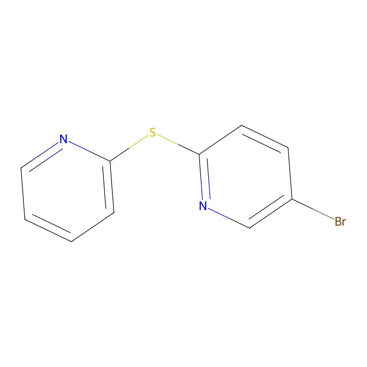 5-Bromo-2-(pyridin-2-ylthio)pyridine molecular structure, CAS 1250480-36-4