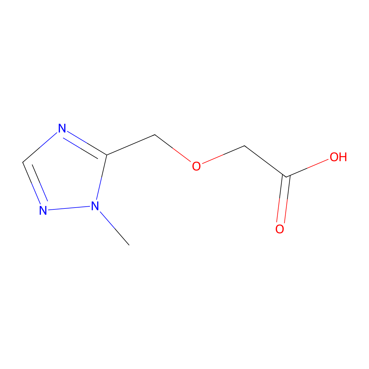 2-[(1-methyl-1H-1,2,4-triazol-5-yl)methoxy]acetic acid molecular structure, CAS 1250483-83-0