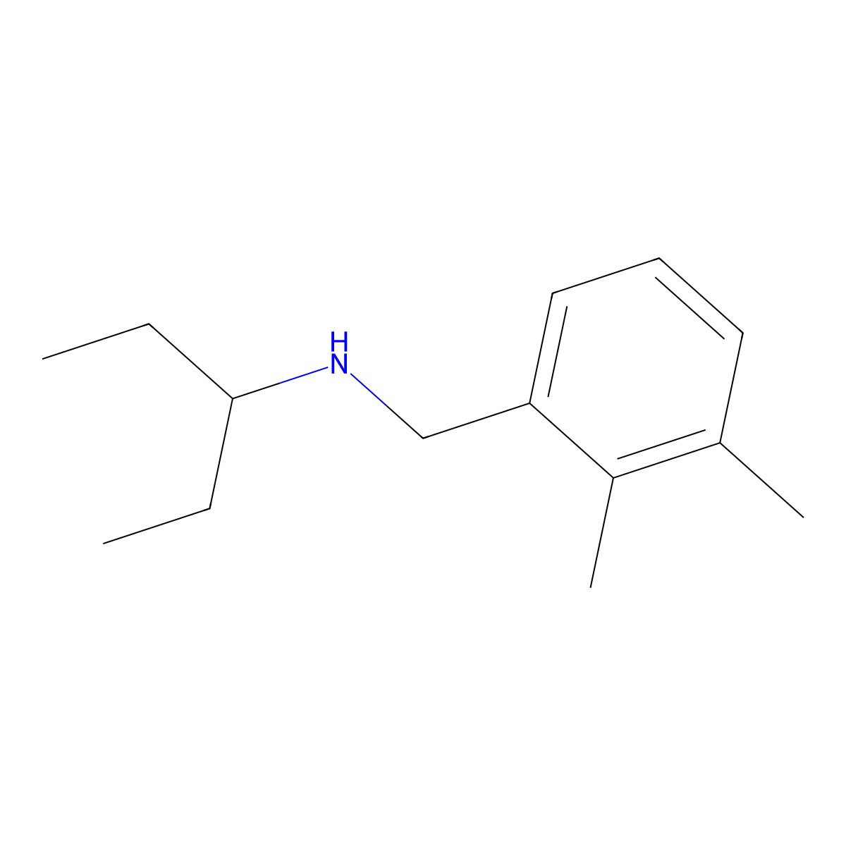 [(2,3-Dimethylphenyl)methyl](pentan-3-yl)amine molecular structure, CAS 1250484-01-5