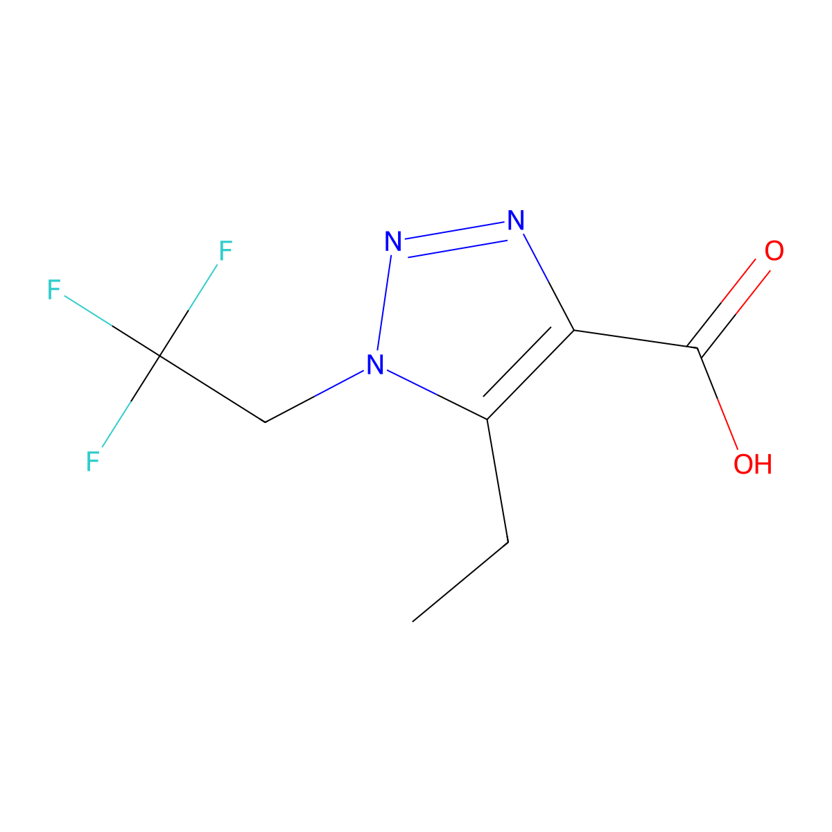 5-Ethyl-1-(2,2,2-trifluoroethyl)-1h-1,2,3-triazole-4-carboxylic acid molecular structure, CAS 1250484-05-9