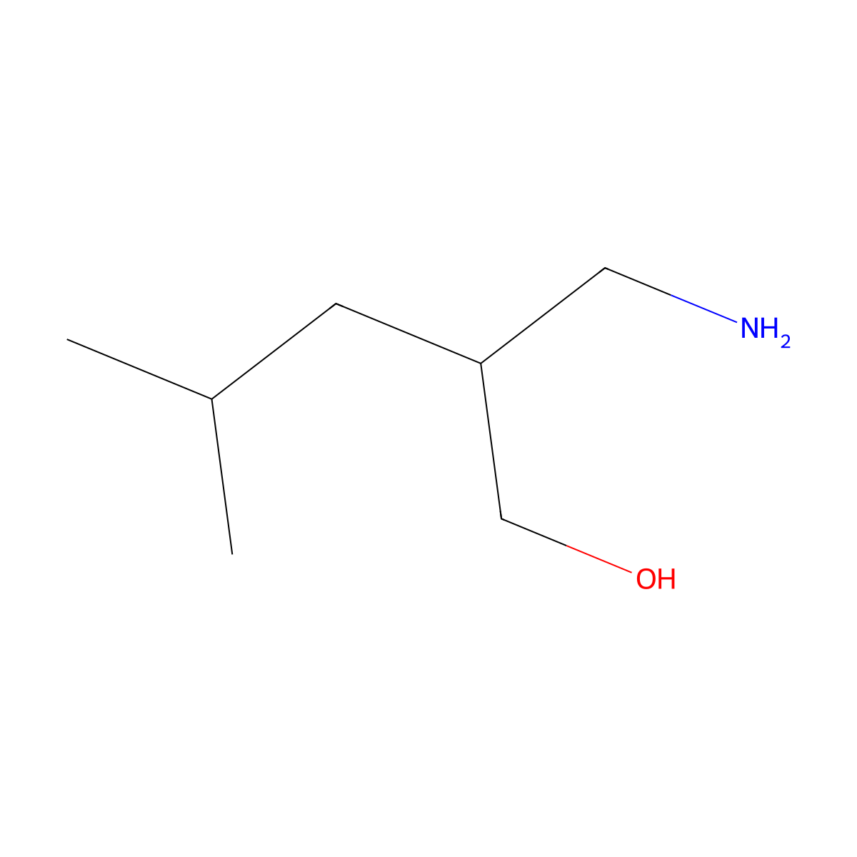 2-(Aminomethyl)-4-methylpentan-1-ol molecular structure, CAS 1250484-37-7