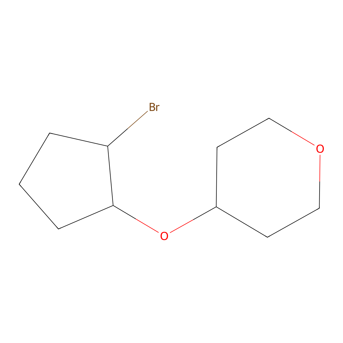 4-[(2-Bromocyclopentyl)oxy]oxane molecular structure, CAS 1250484-96-8