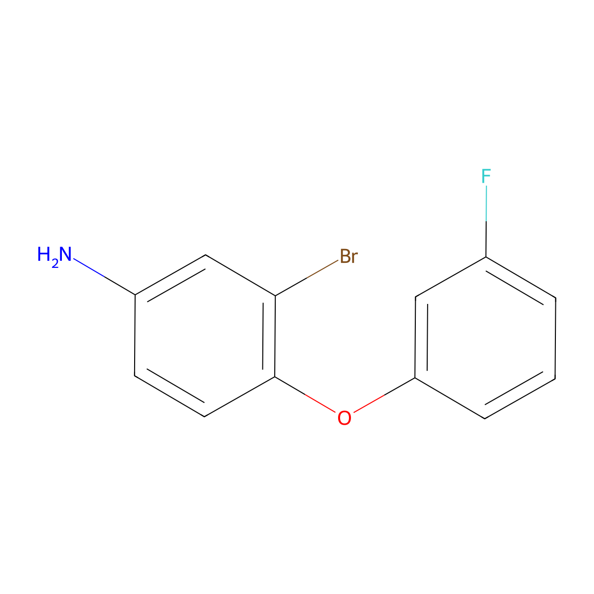 3-Bromo-4-(3-fluorophenoxy)aniline molecular structure, CAS 1250486-42-0