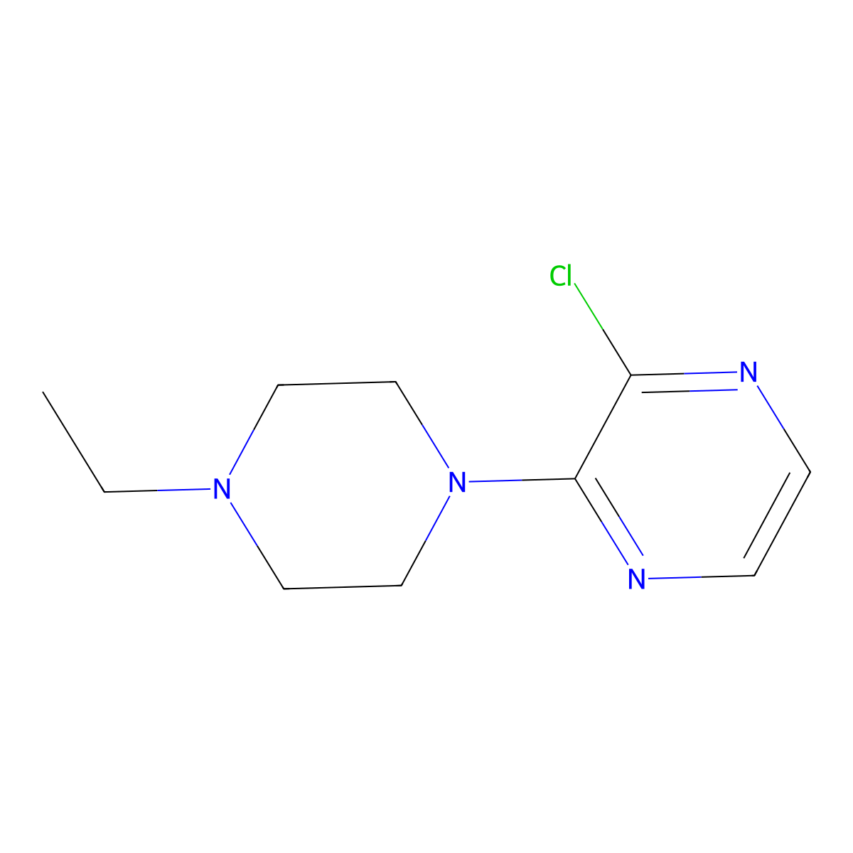 2-Chloro-3-(4-ethylpiperazin-1-yl)pyrazine molecular structure, CAS 1250486-53-3