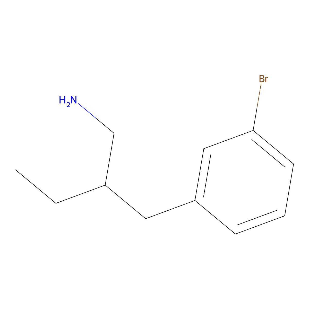 1-[2-(Aminomethyl)butyl]-3-bromobenzene molecular structure, CAS 1250487-78-5