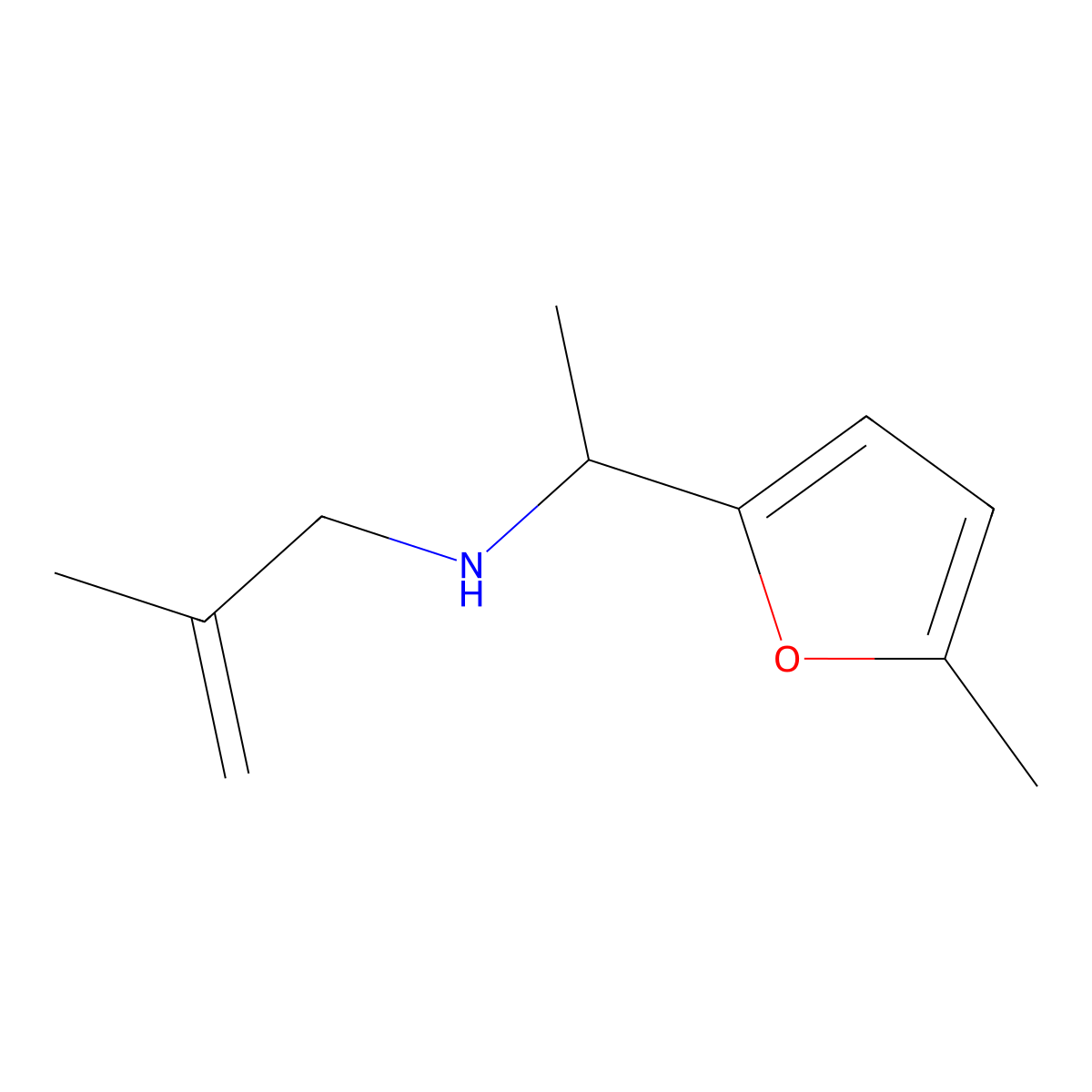 [1-(5-Methylfuran-2-yl)ethyl](2-methylprop-2-en-1-yl)amine molecular structure, CAS 1250488-29-9