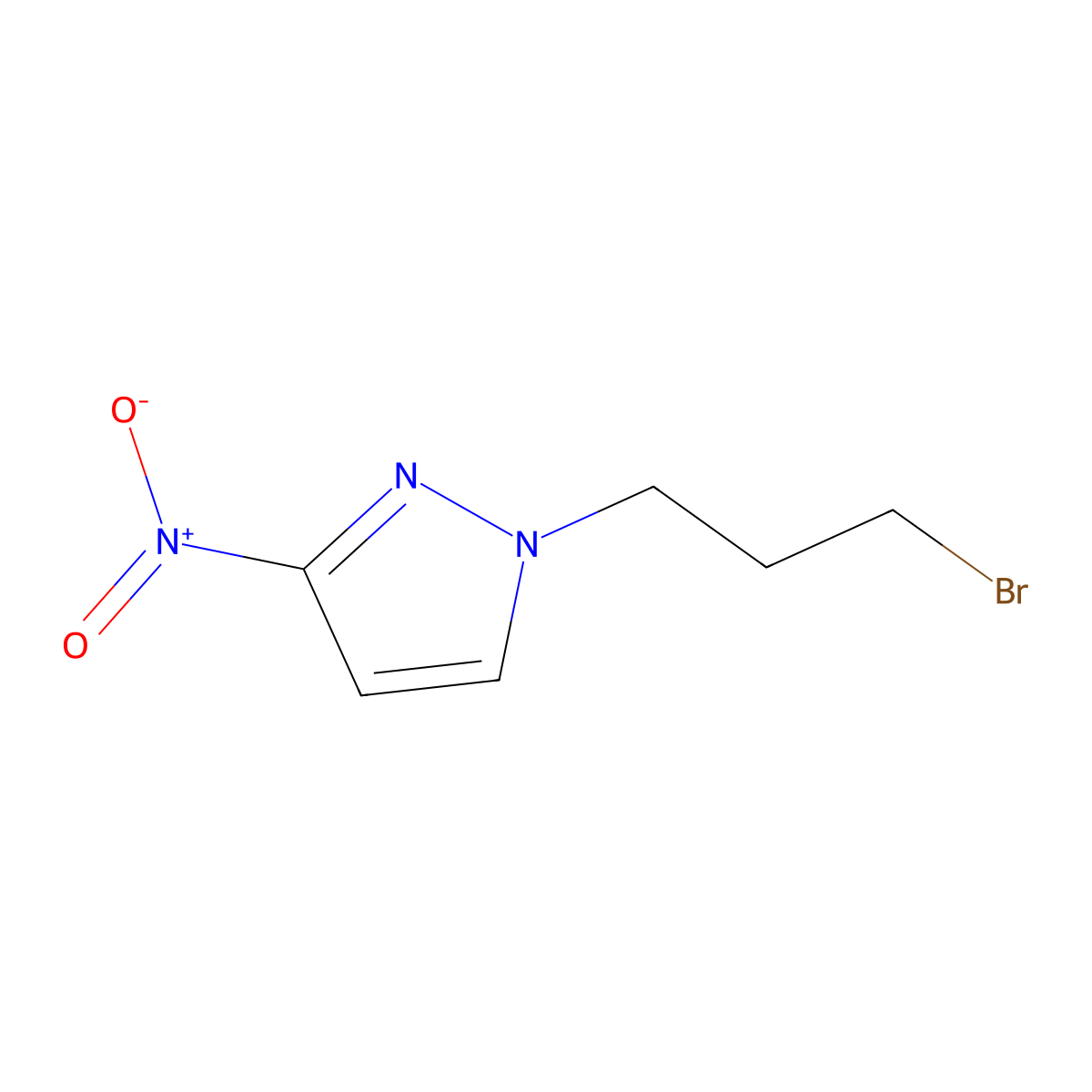 1-(3-bromopropyl)-3-nitro-1H-pyrazole molecular structure, CAS 1250489-44-1