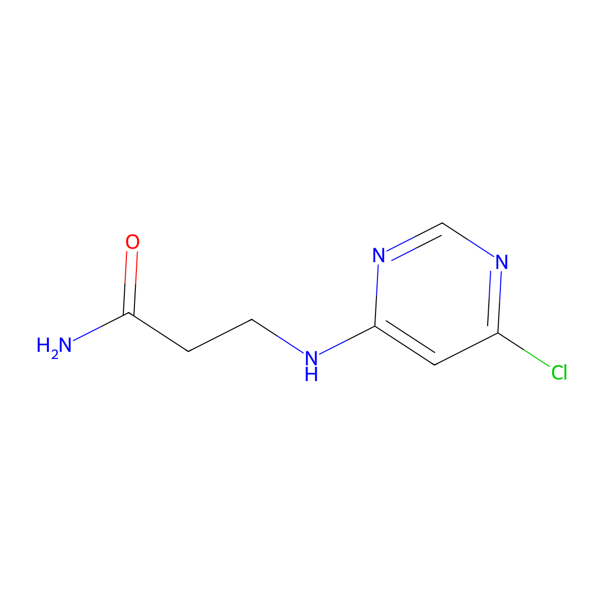 3-[(6-Chloropyrimidin-4-yl)amino]propanamide molecular structure, CAS 1250489-59-8