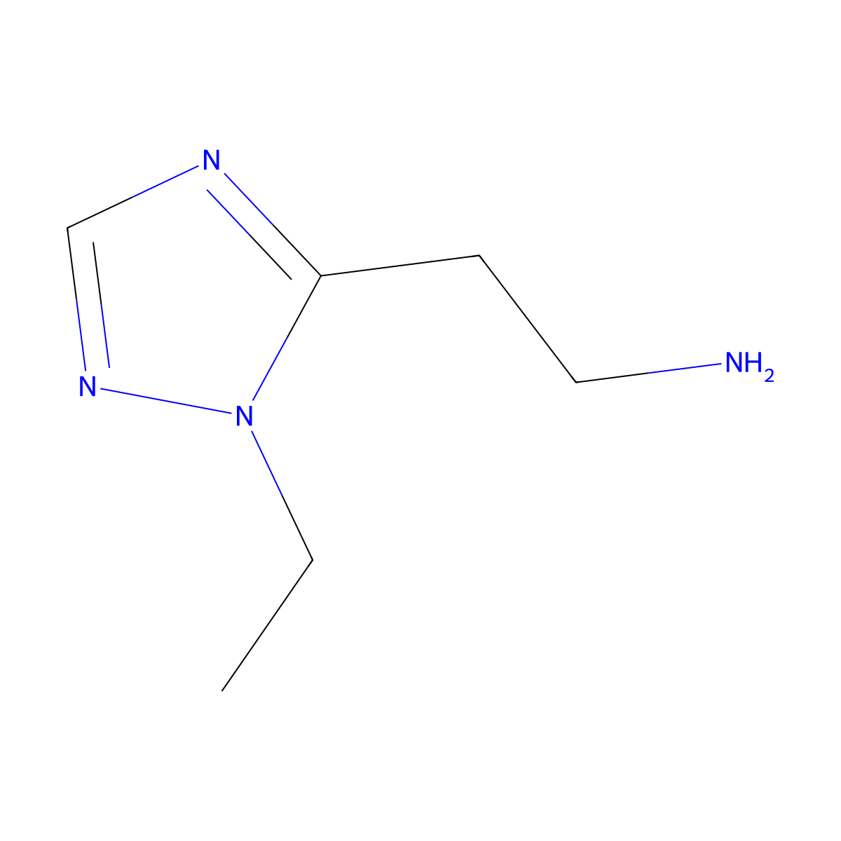 2-(1-ethyl-1H-1,2,4-triazol-5-yl)ethan-1-amine molecular structure, CAS 1250490-69-7