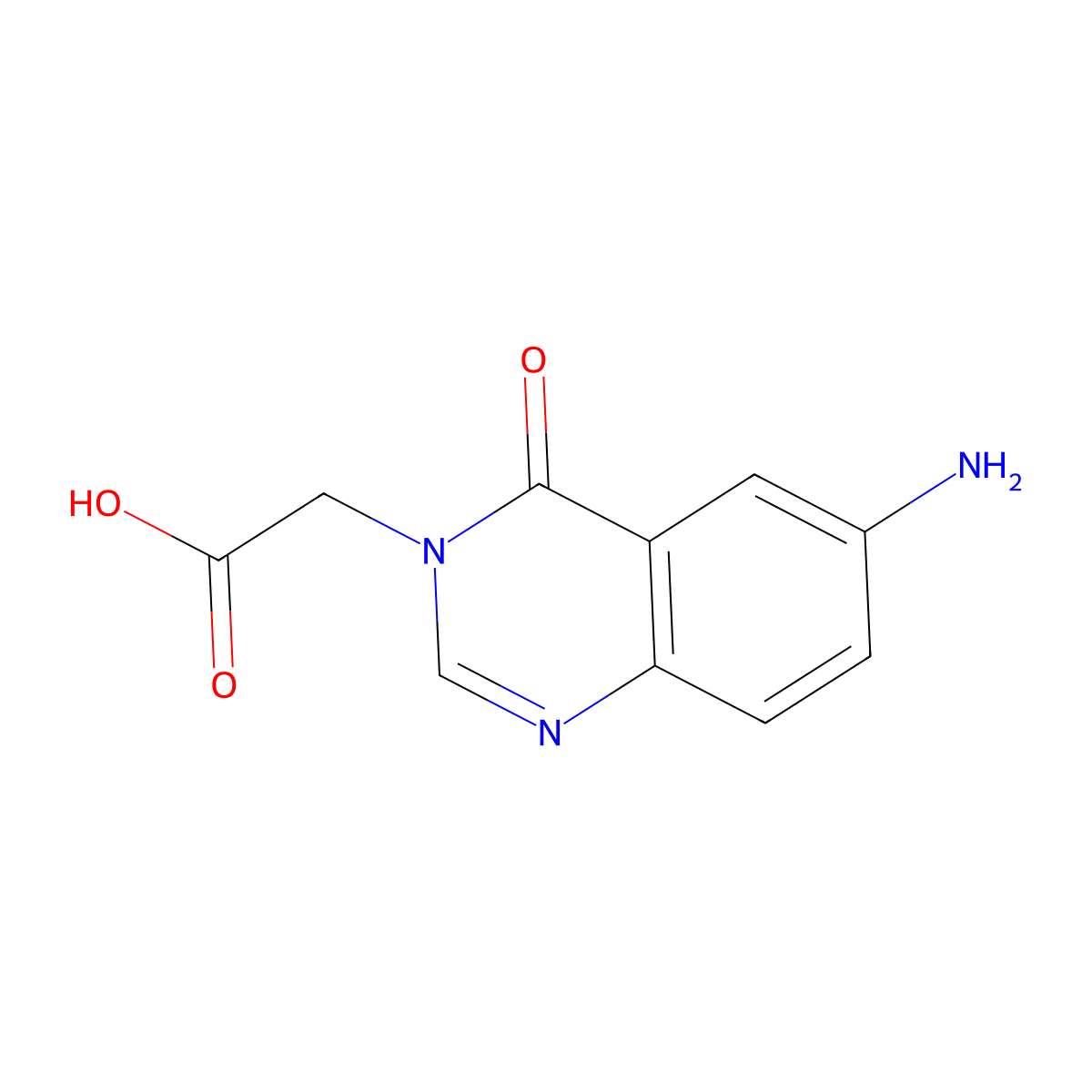 2-(6-Amino-4-oxo-3,4-dihydroquinazolin-3-yl)acetic acid molecular structure, CAS 1250492-16-0
