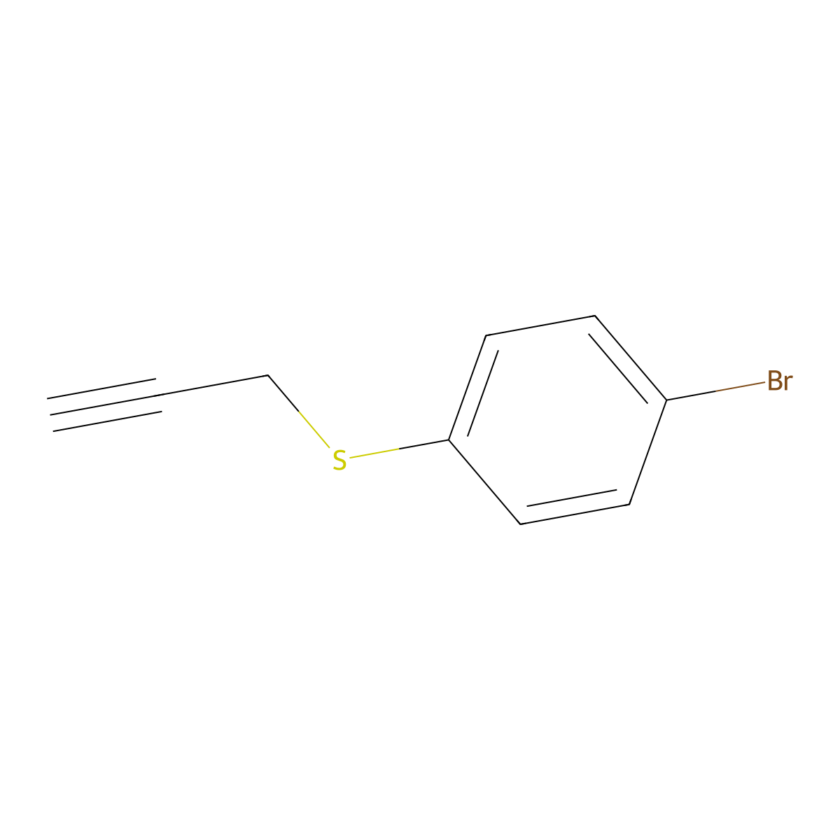 1-Bromo-4-(prop-2-YN-1-ylsulfanyl)benzene molecular structure, CAS 1250492-70-6