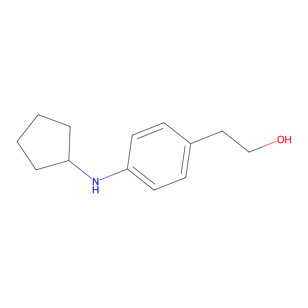 2-[4-(Cyclopentylamino)phenyl]ethan-1-ol molecular structure, CAS 1250492-86-4