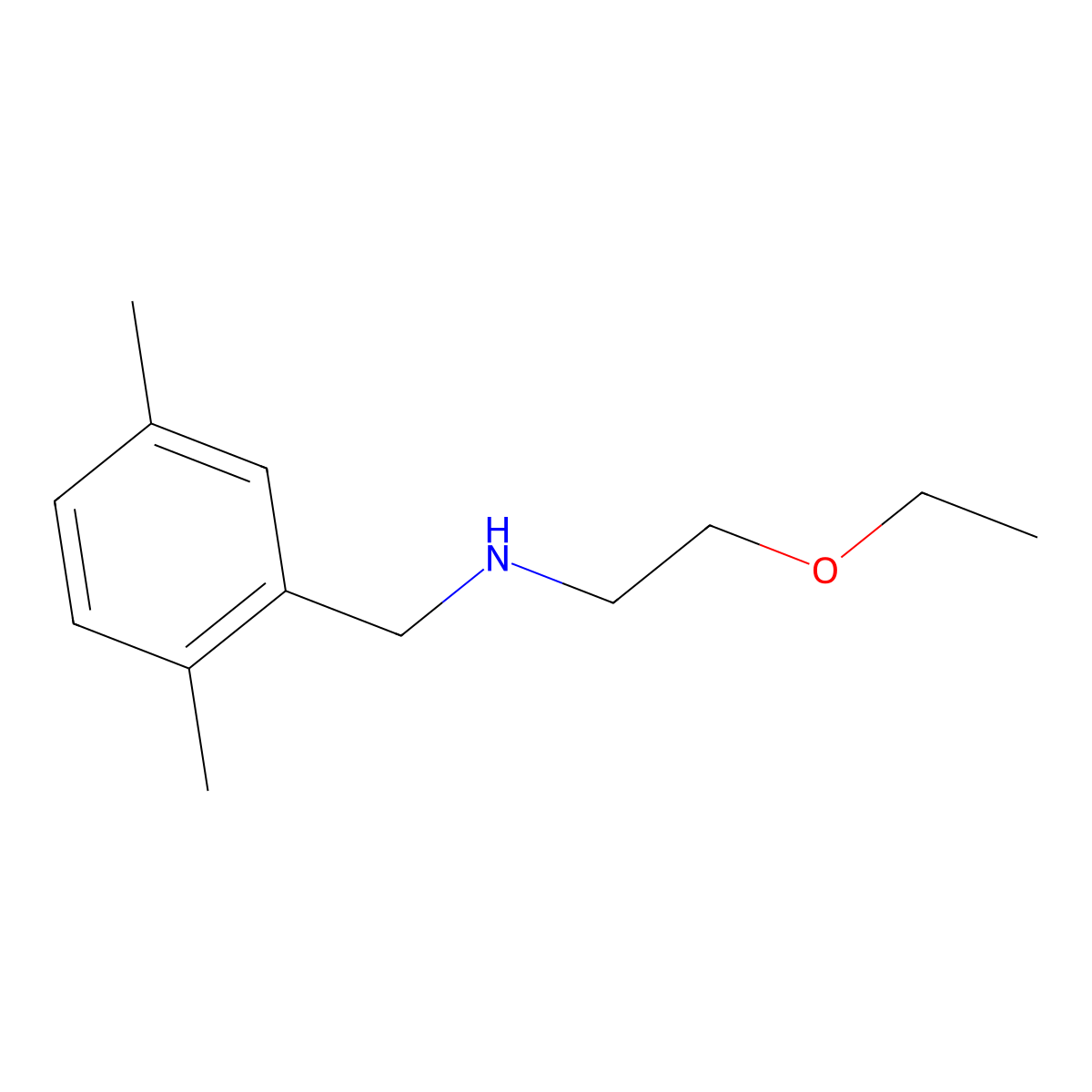 [(2,5-Dimethylphenyl)methyl](2-ethoxyethyl)amine molecular structure, CAS 1250493-65-2