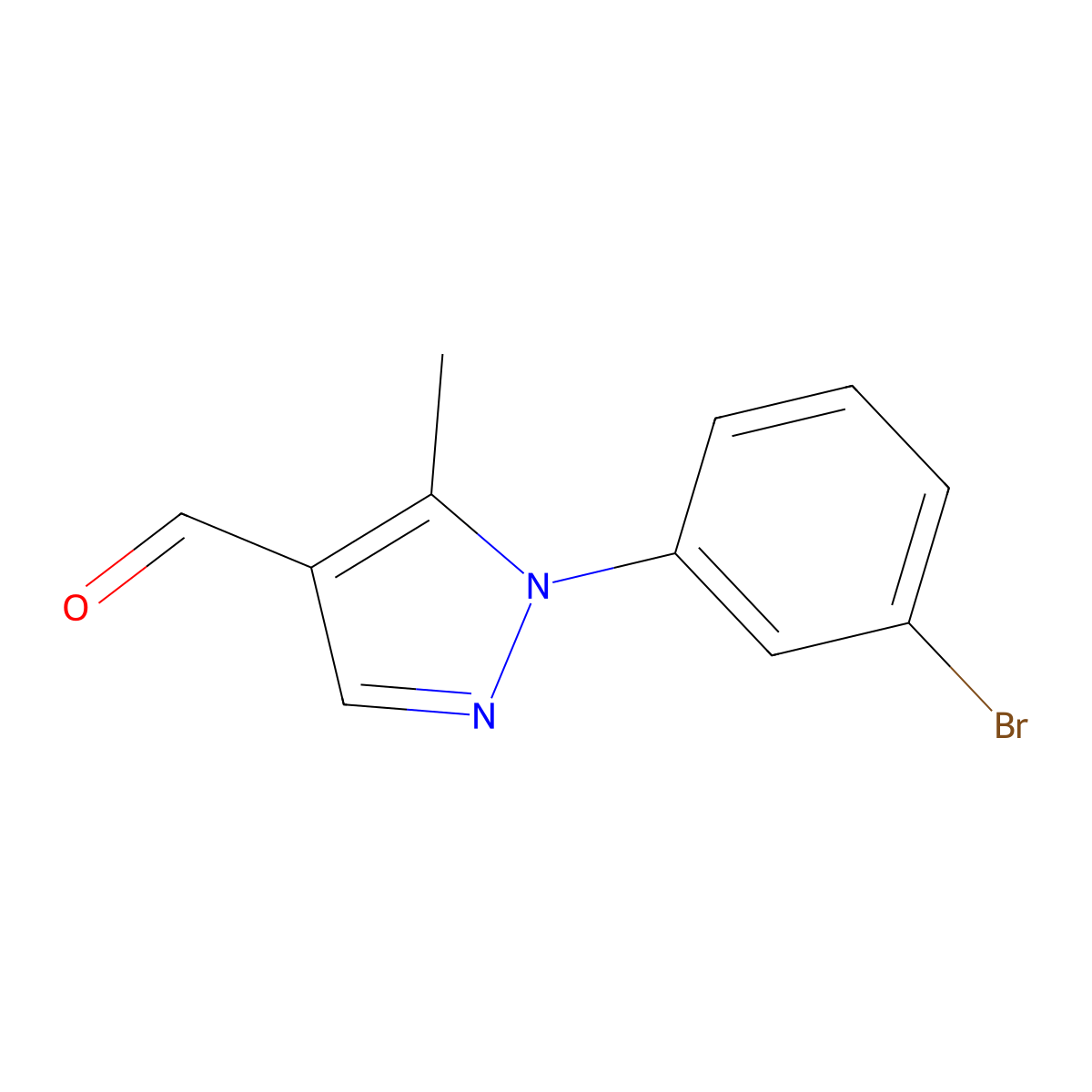 1-(3-Bromophenyl)-5-methyl-1h-pyrazole-4-carbaldehyde molecular structure, CAS 1250494-52-0