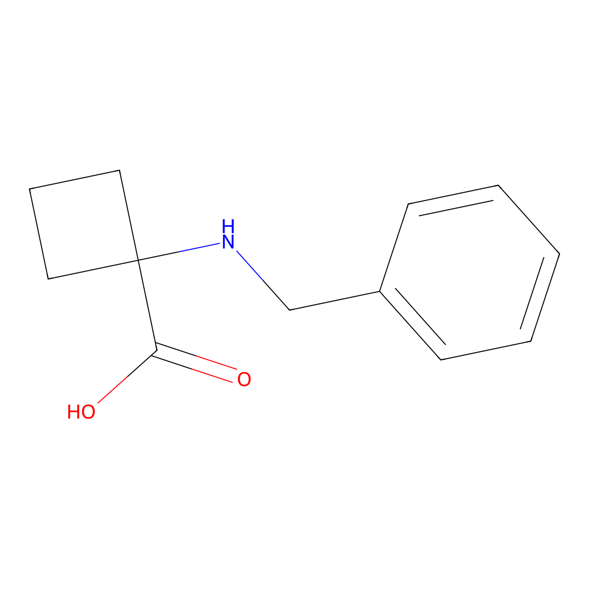 1-(Benzylamino)cyclobutane-1-carboxylic acid molecular structure, CAS 1250495-98-7