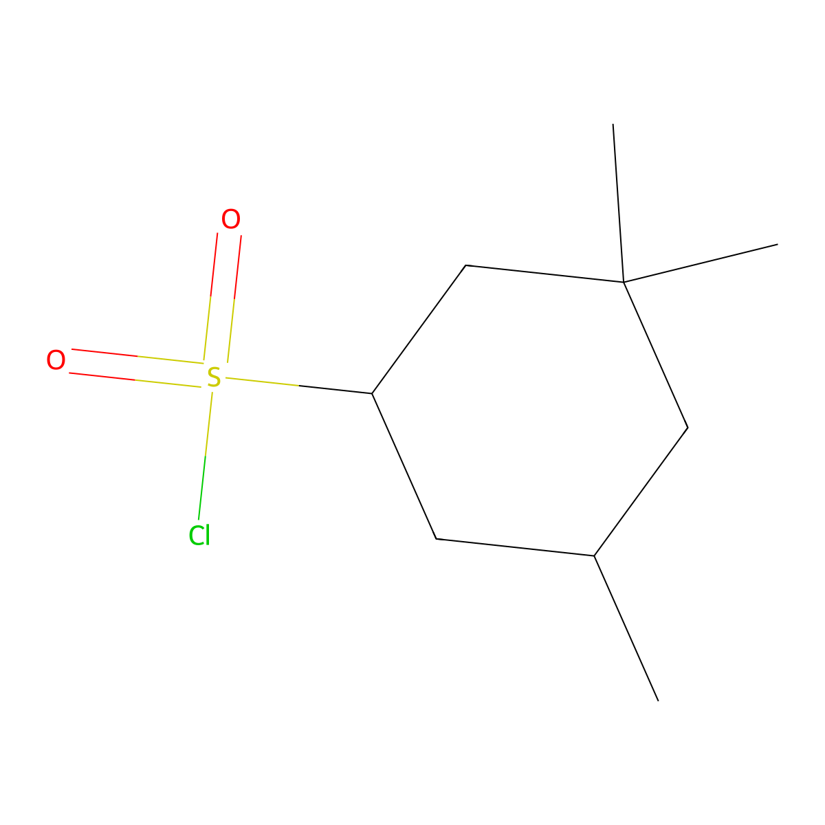 3,3,5-Trimethylcyclohexane-1-sulfonyl chloride molecular structure, CAS 1250496-80-0