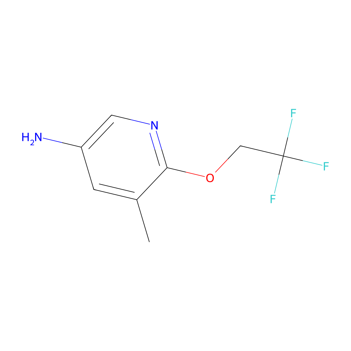 5-Methyl-6-(2,2,2-trifluoroethoxy)pyridin-3-amine molecular structure, CAS 1250497-38-1