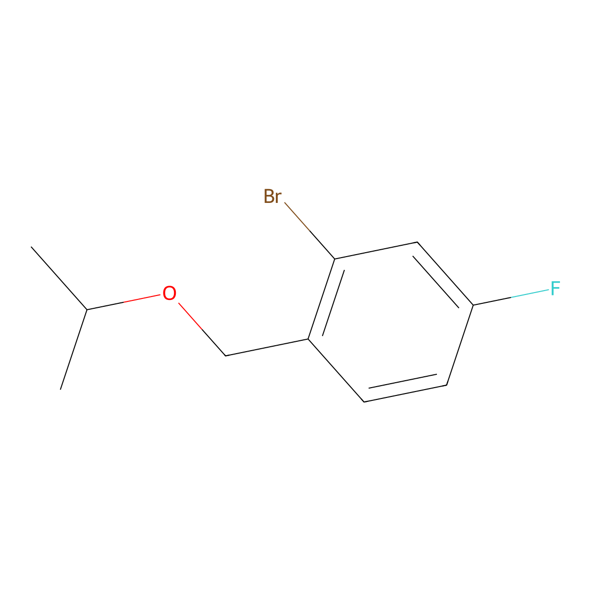 2-Bromo-4-fluoro-1-(isopropoxymethyl)benzene molecular structure, CAS 1250499-47-8