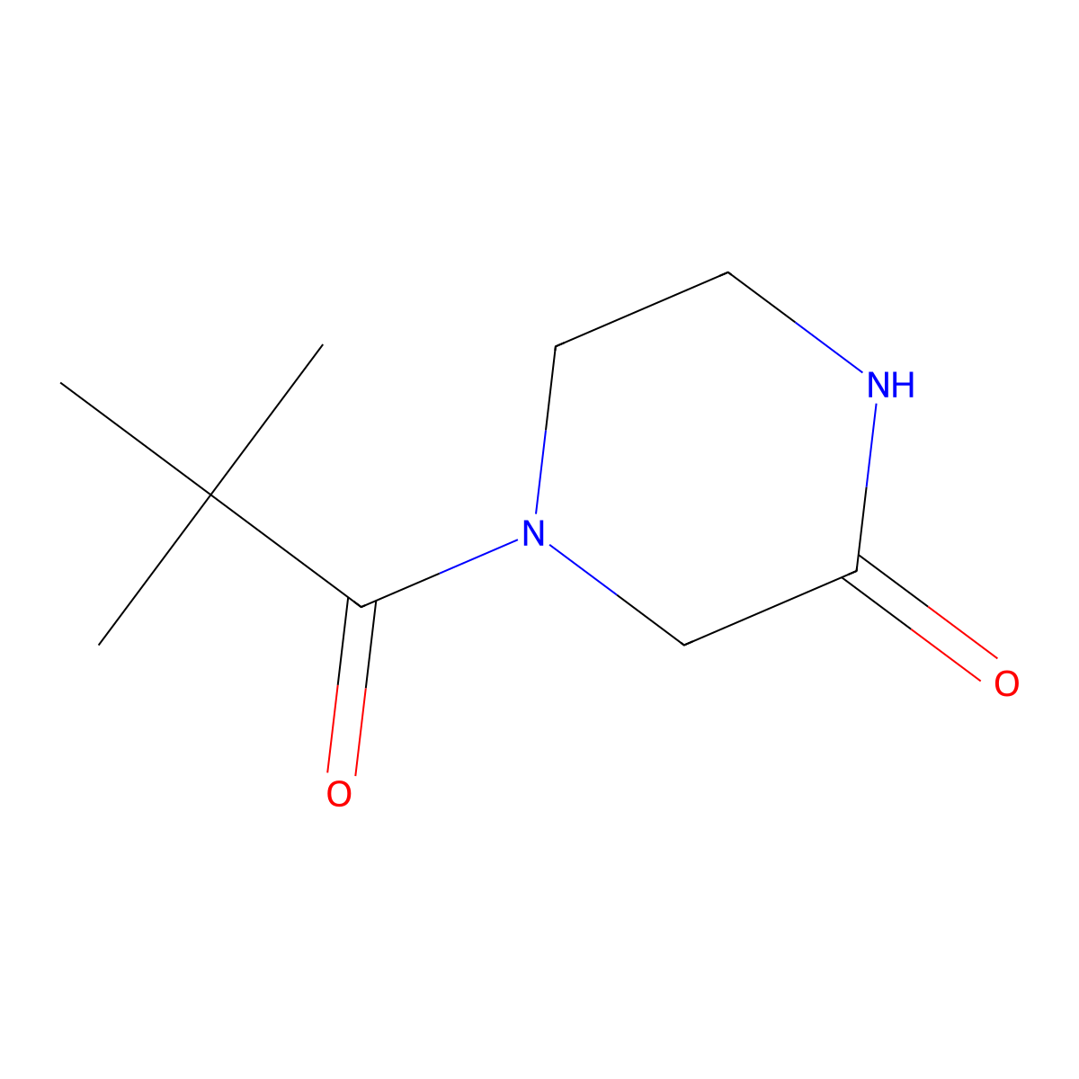 4-(2,2-Dimethylpropanoyl)piperazin-2-one molecular structure, CAS 1250505-39-5