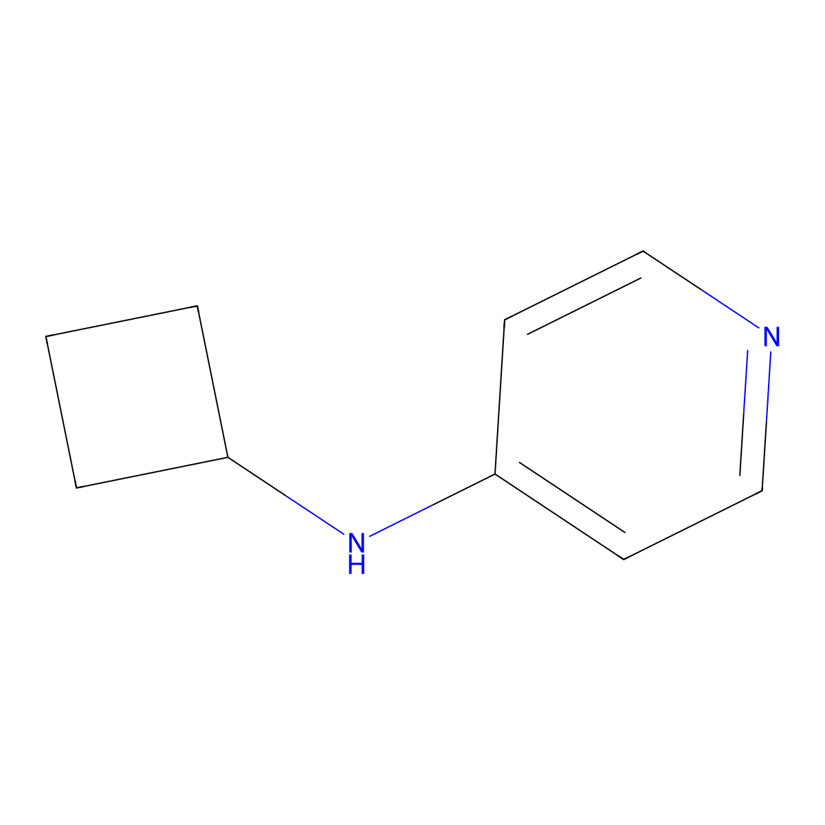 N-cyclobutylpyridin-4-amine molecular structure, CAS 1250507-98-2