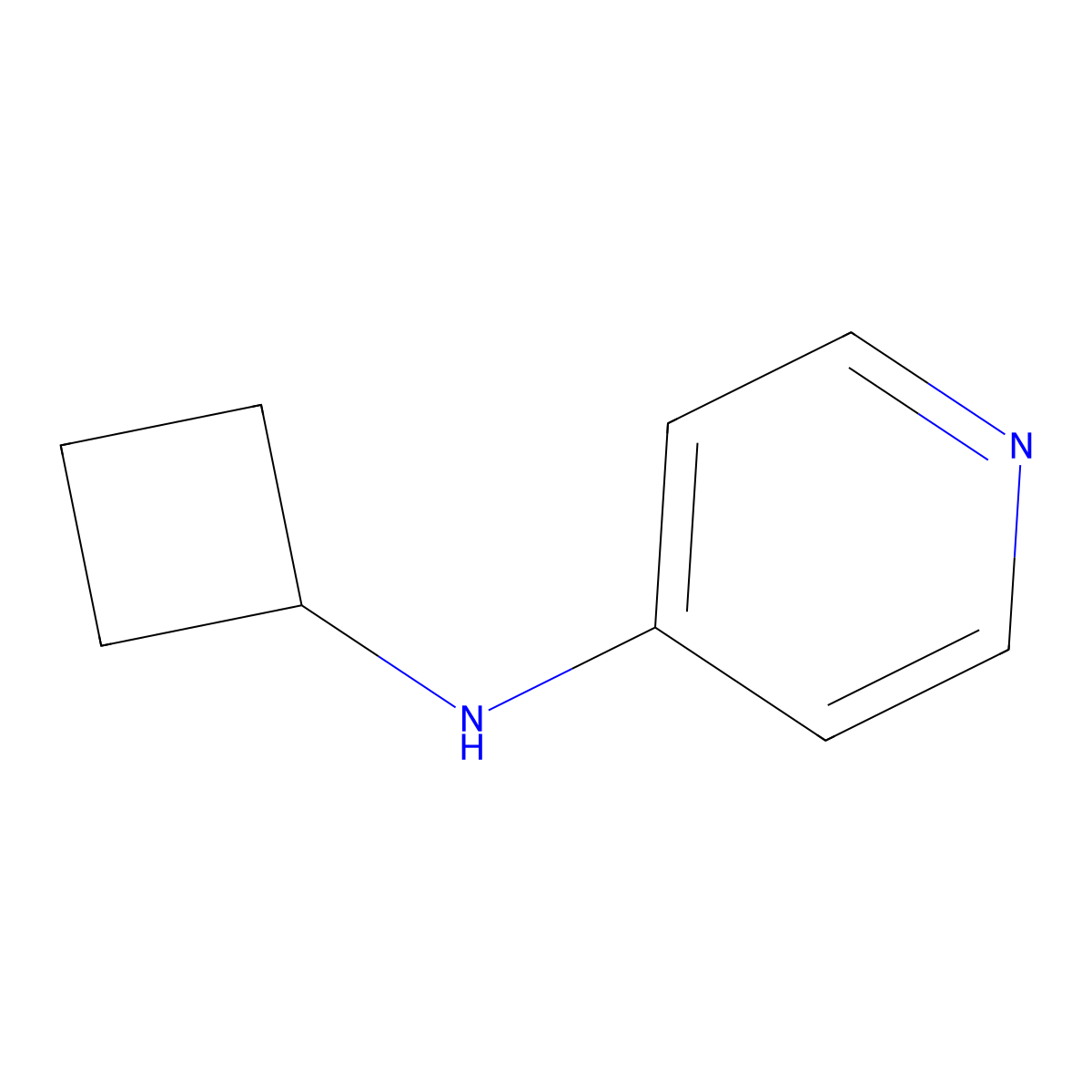 N-cyclobutylpyridin-4-amine molecular structure, CAS 1250507-98-2
