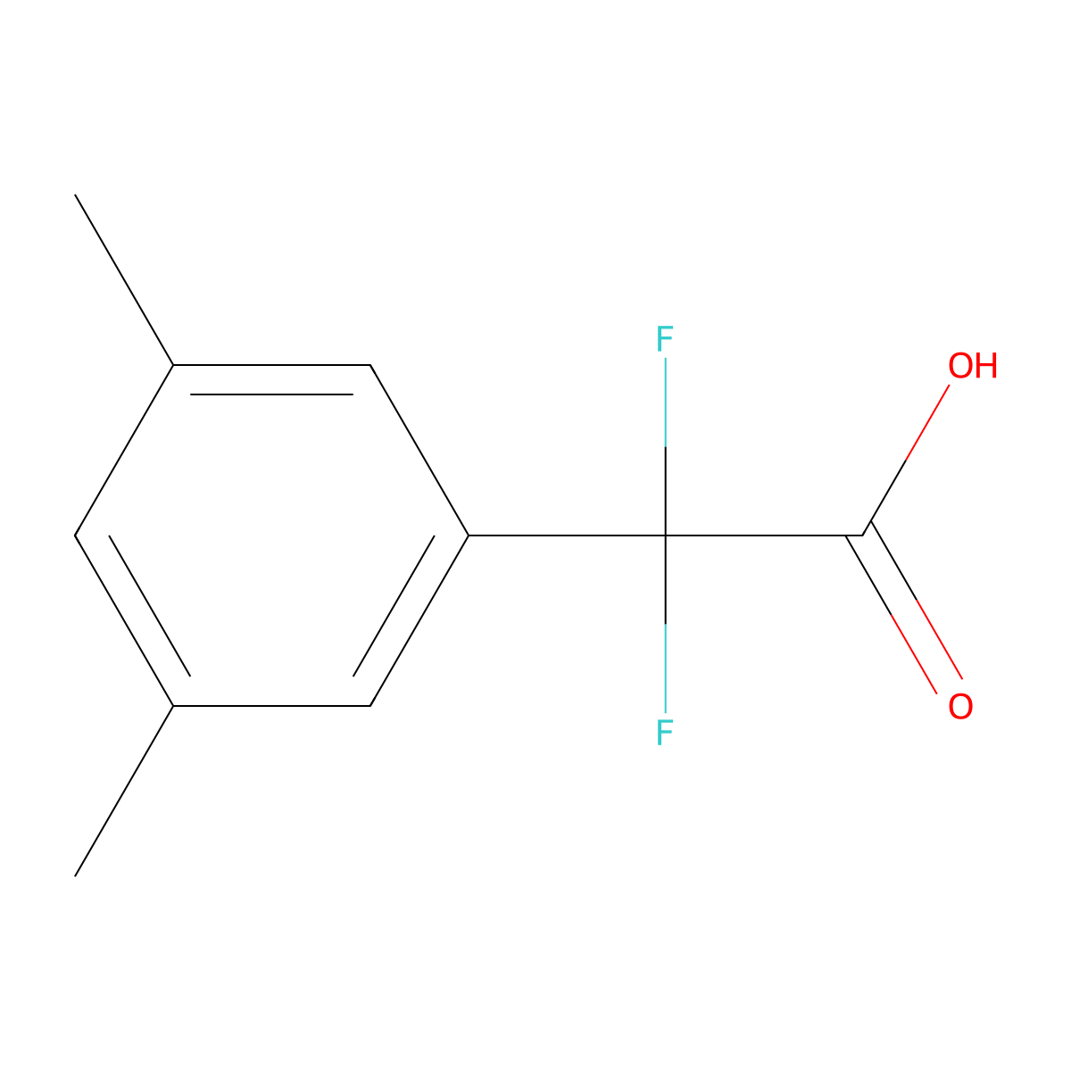 2-(3,5-Dimethylphenyl)-2,2-difluoroacetic acid molecular structure, CAS 1250511-94-4