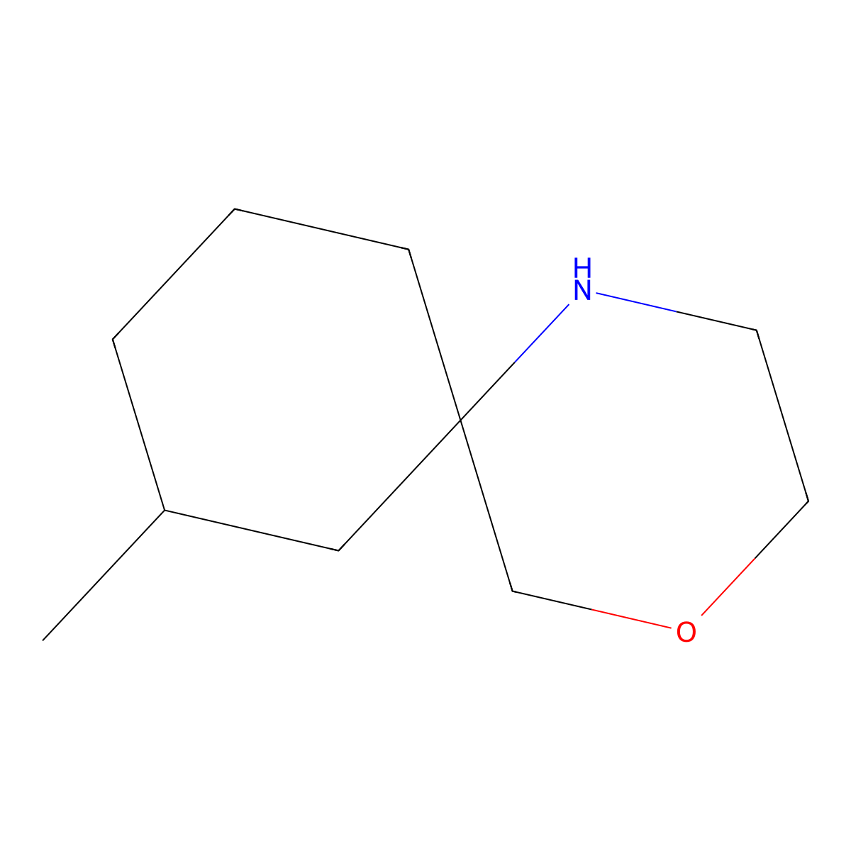 8-Methyl-4-oxa-1-azaspiro[5.5]undecane molecular structure, CAS 1250512-83-4