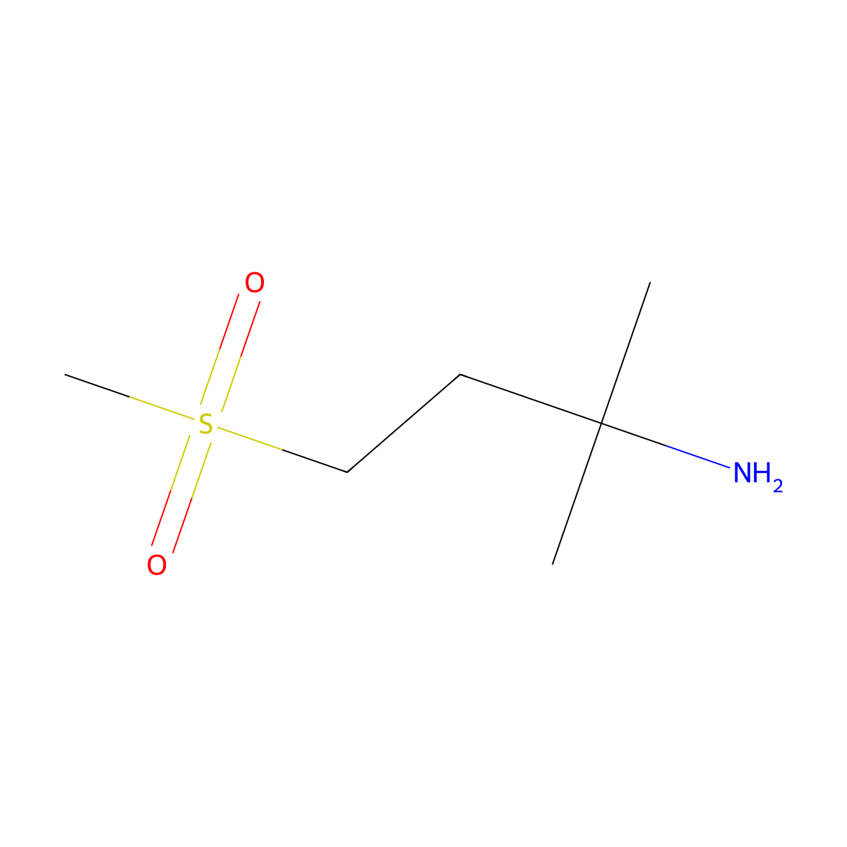 4-Methanesulfonyl-2-methylbutan-2-amine molecular structure, CAS 1250515-16-2