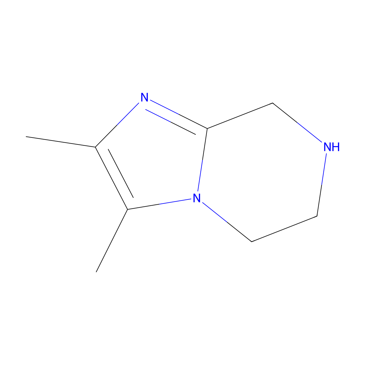2,3-dimethyl-5H,6H,7H,8H-imidazo(1,2-a)pyrazine molecular structure, CAS 1250515-54-8