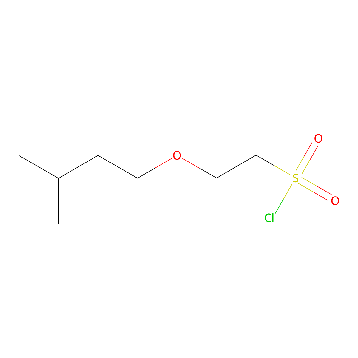 2-(3-Methylbutoxy)ethane-1-sulfonyl chloride molecular structure, CAS 1250515-89-9