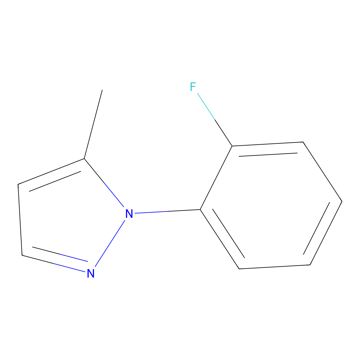 1-(2-fluorophenyl)-5-methyl-1H-pyrazole molecular structure, CAS 1250516-18-7