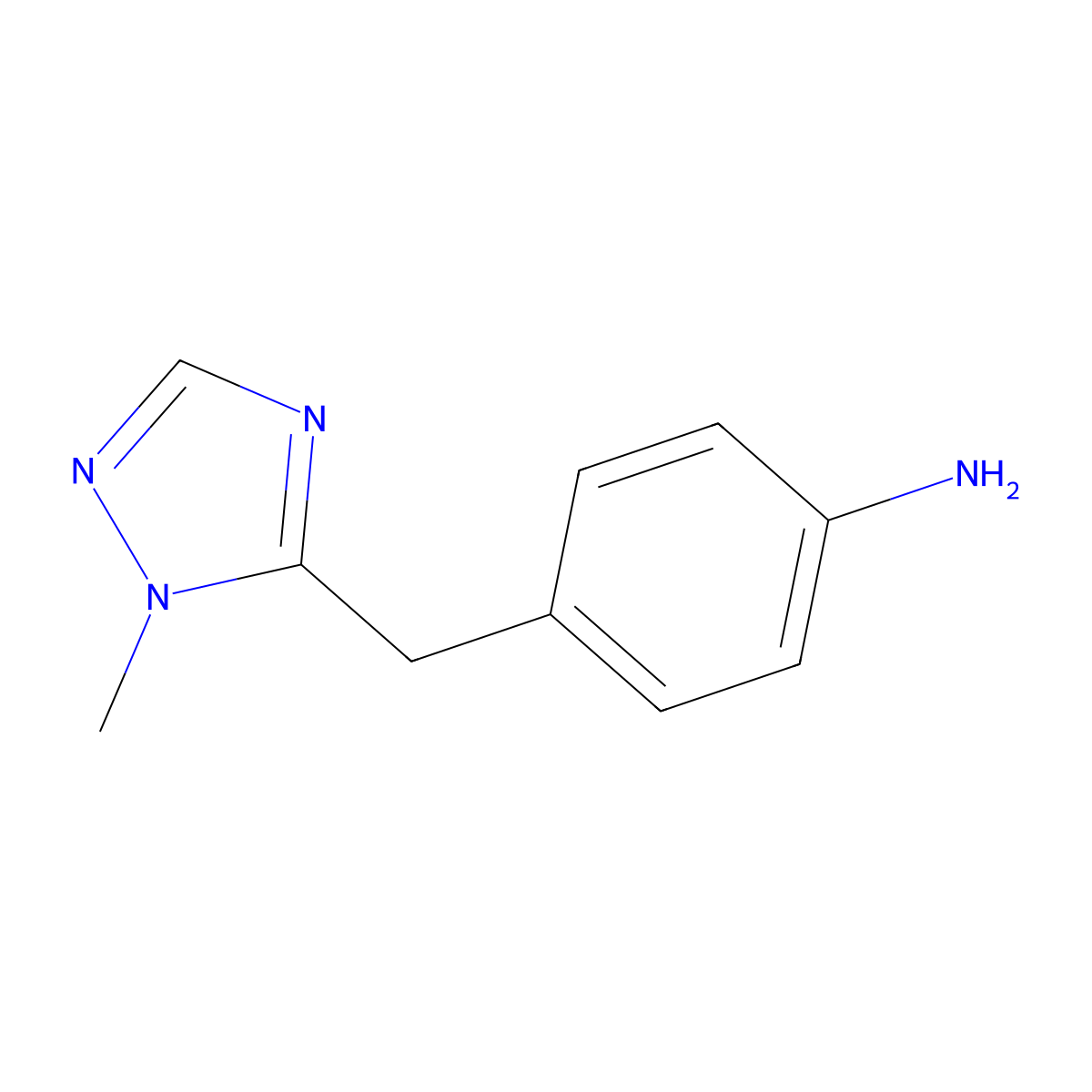 4-((1-Methyl-1h-1,2,4-triazol-5-yl)methyl)aniline molecular structure, CAS 1250517-13-5
