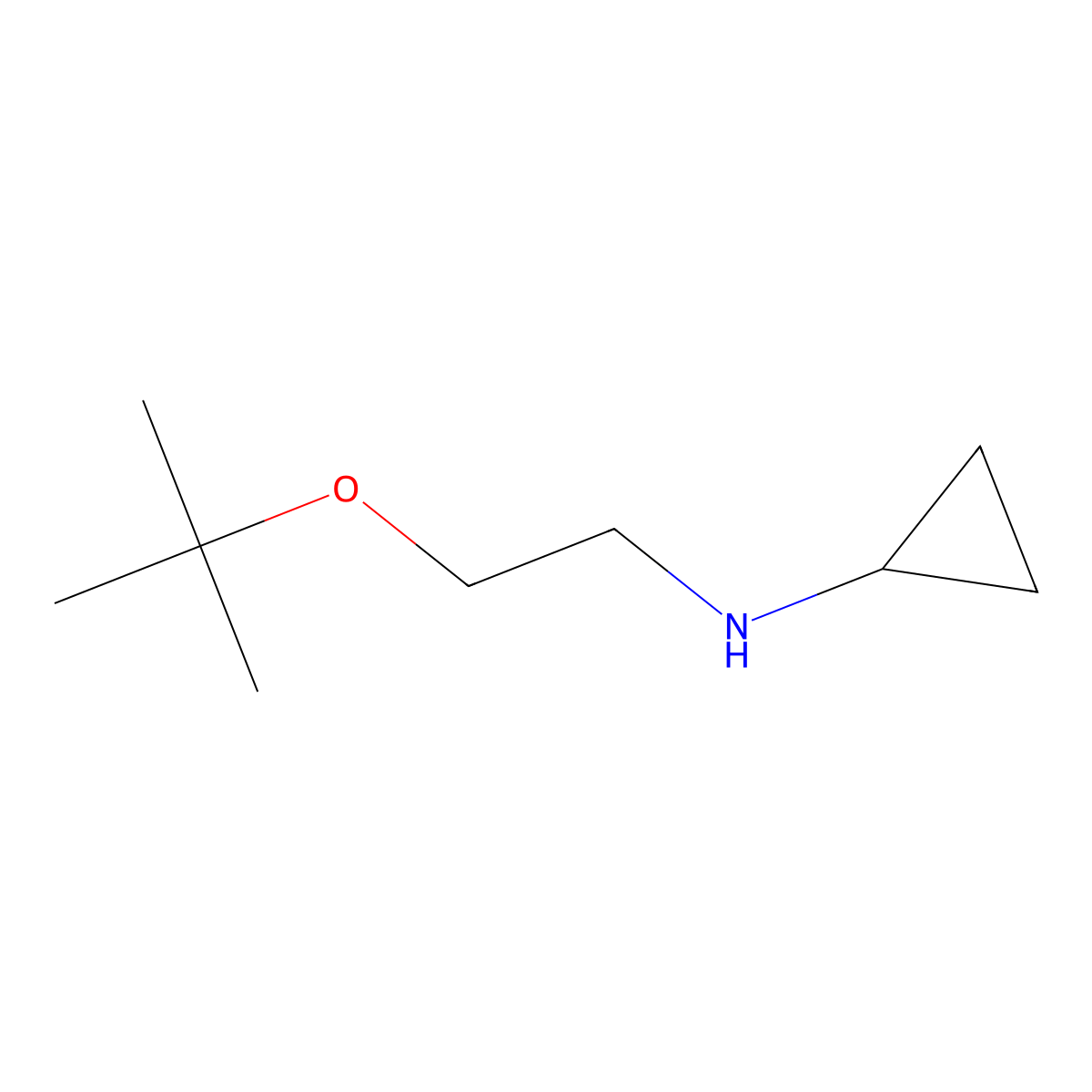 N-(2-(tert-butoxy)ethyl)cyclopropanamine molecular structure, CAS 1250523-04-6