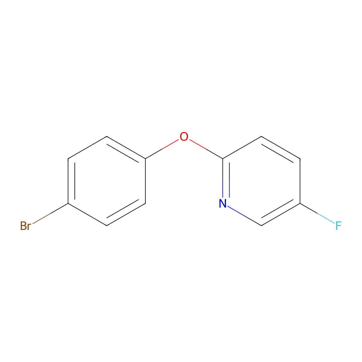 2-(4-Bromophenoxy)-5-fluoropyridine molecular structure, CAS 1250524-86-7