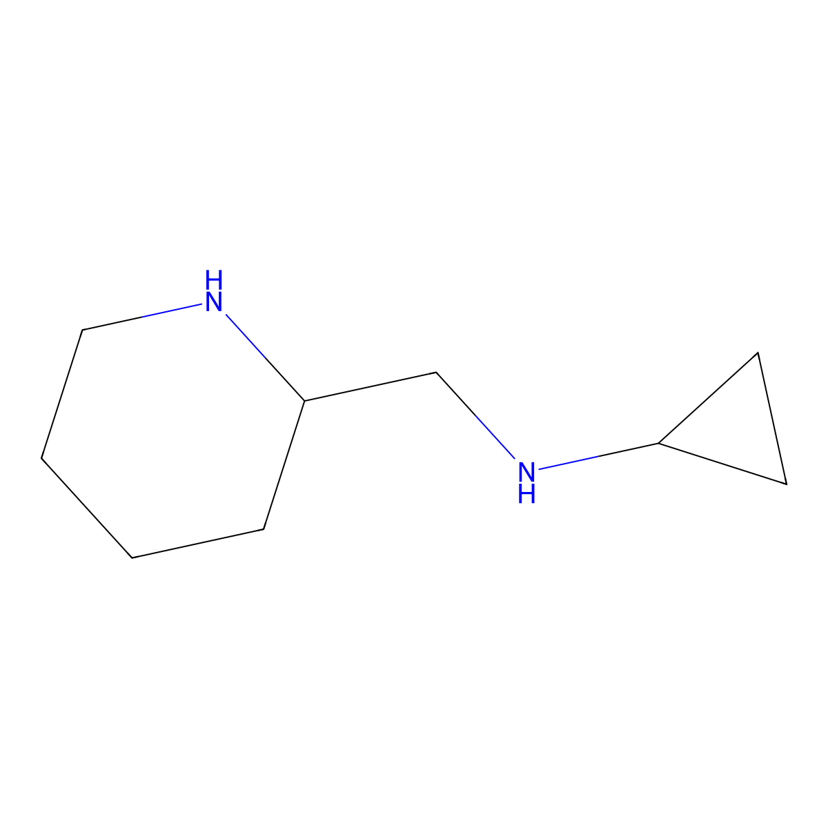 N-(Piperidin-2-ylmethyl)cyclopropanamine molecular structure, CAS 1250526-55-6