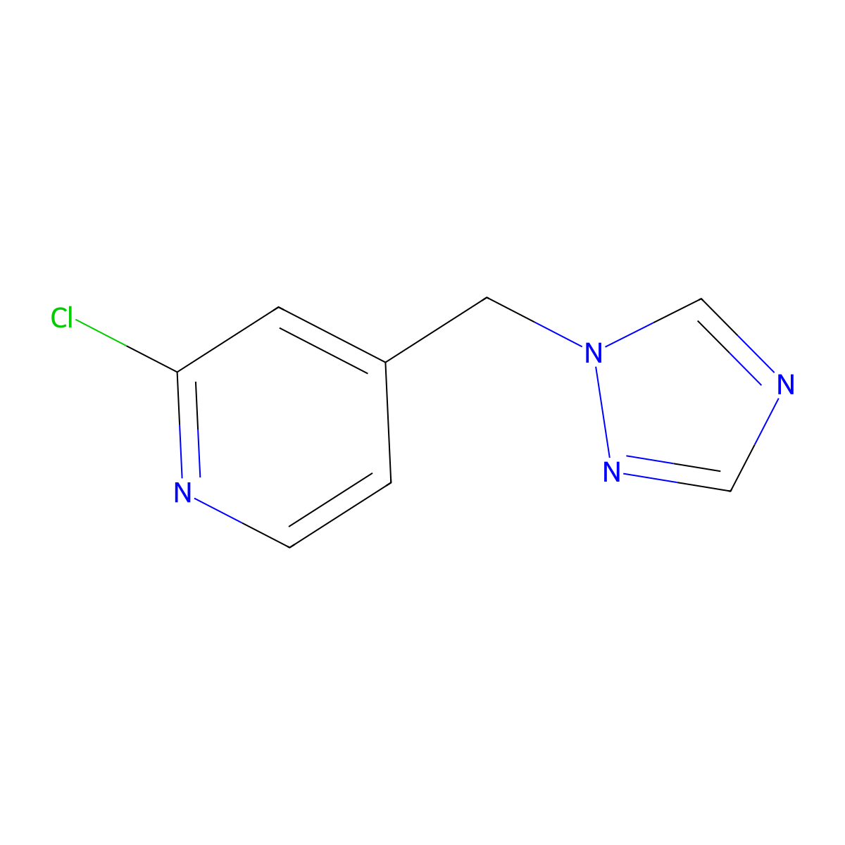 2-chloro-4-[(1H-1,2,4-triazol-1-yl)methyl]pyridine molecular structure, CAS 1250529-72-6