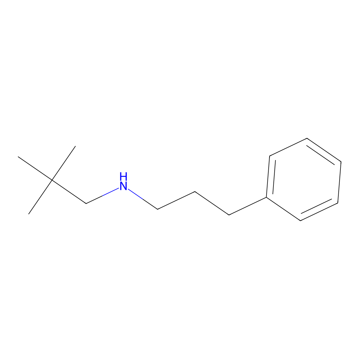 (2,2-Dimethylpropyl)(3-phenylpropyl)amine molecular structure, CAS 1250529-93-1