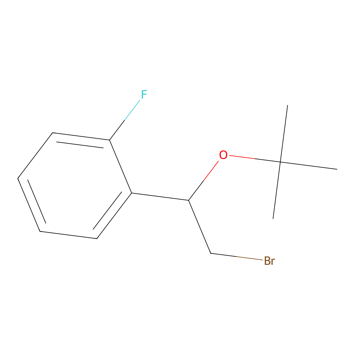 1-(2-Bromo-1-(tert-butoxy)ethyl)-2-fluorobenzene molecular structure, CAS 1250530-85-8