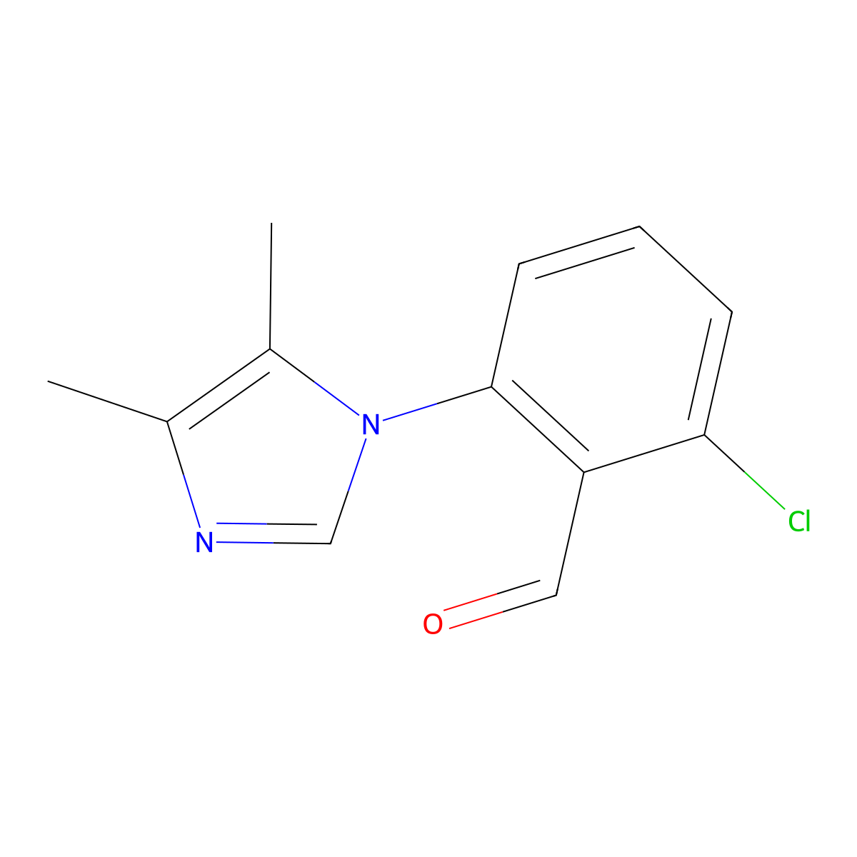 2-Chloro-6-(4,5-dimethyl-1h-imidazol-1-yl)benzaldehyde molecular structure, CAS 1250532-16-1