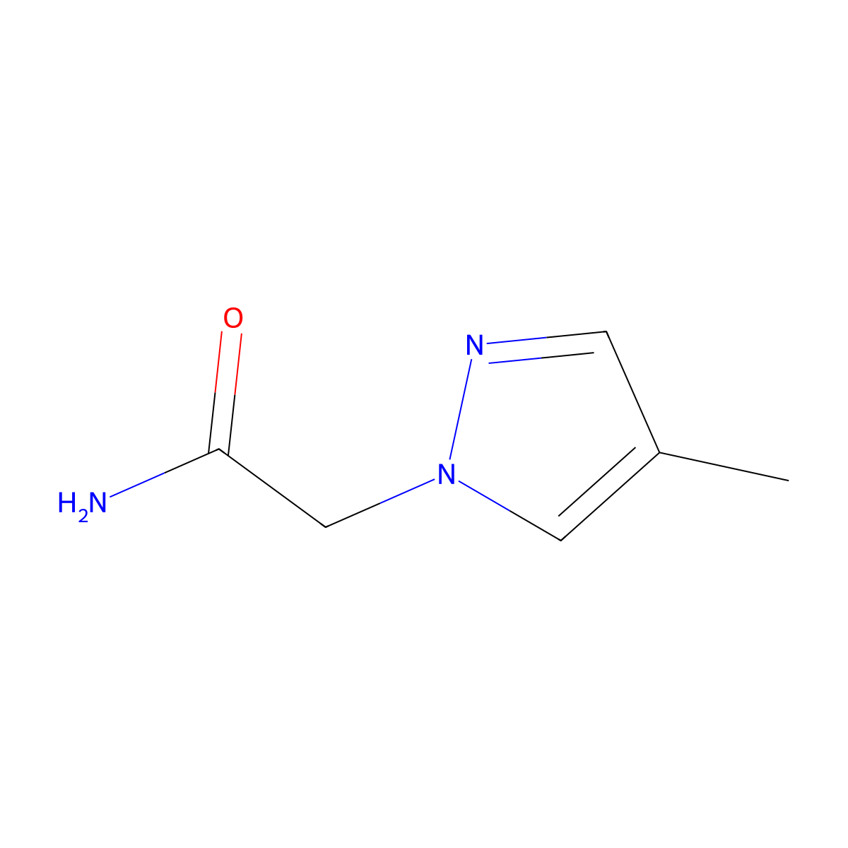 2-(4-Methyl-1H-pyrazol-1-yl)acetamide molecular structure, CAS 1250534-81-6