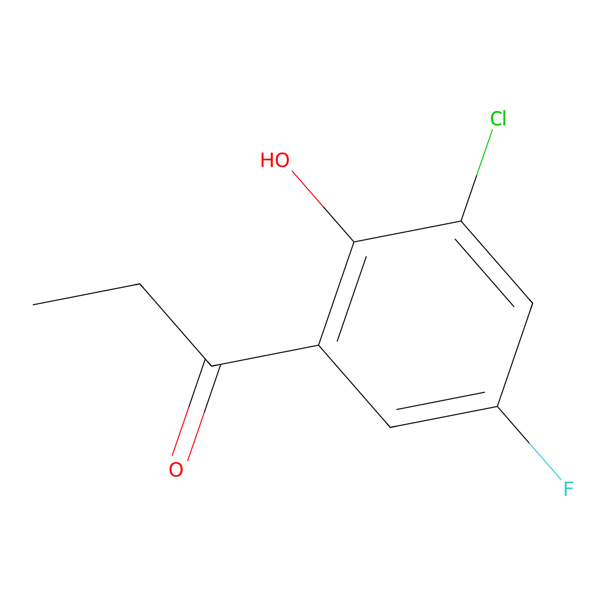 1-(3-Chloro-5-fluoro-2-hydroxyphenyl)propan-1-one molecular structure, CAS 1250536-24-3