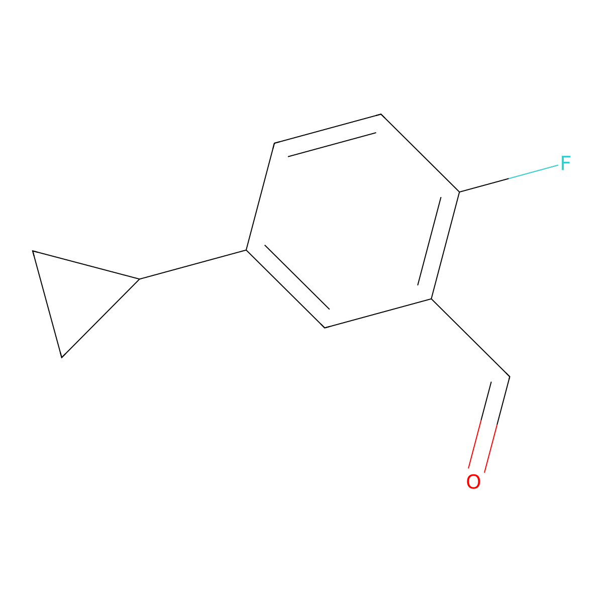 5-Cyclopropyl-2-fluorobenzaldehyde molecular structure, CAS 1250536-58-3