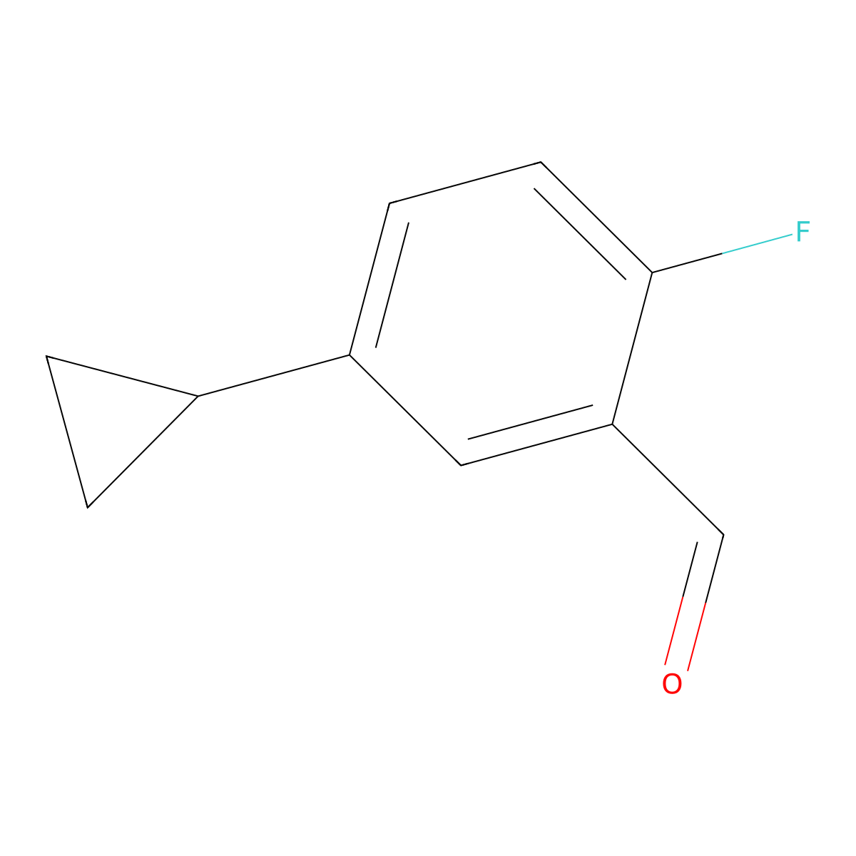 5-Cyclopropyl-2-fluorobenzaldehyde molecular structure, CAS 1250536-58-3