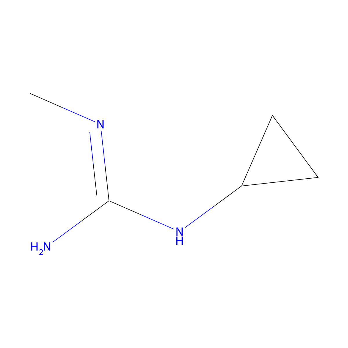 N-cyclopropyl-N'-methylguanidine molecular structure, CAS 1250541-09-3
