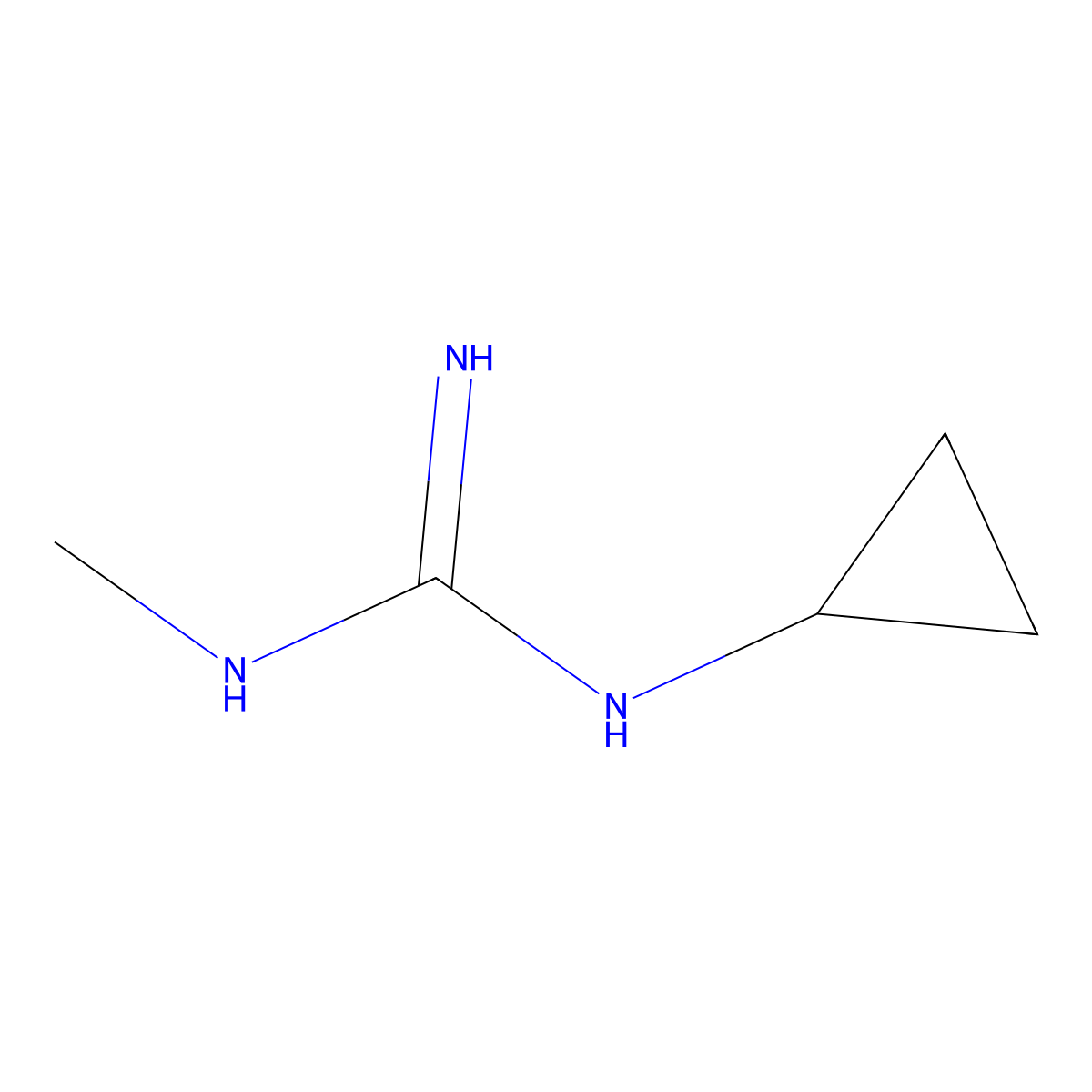 N-cyclopropyl-N'-methylguanidine molecular structure, CAS 1250541-09-3