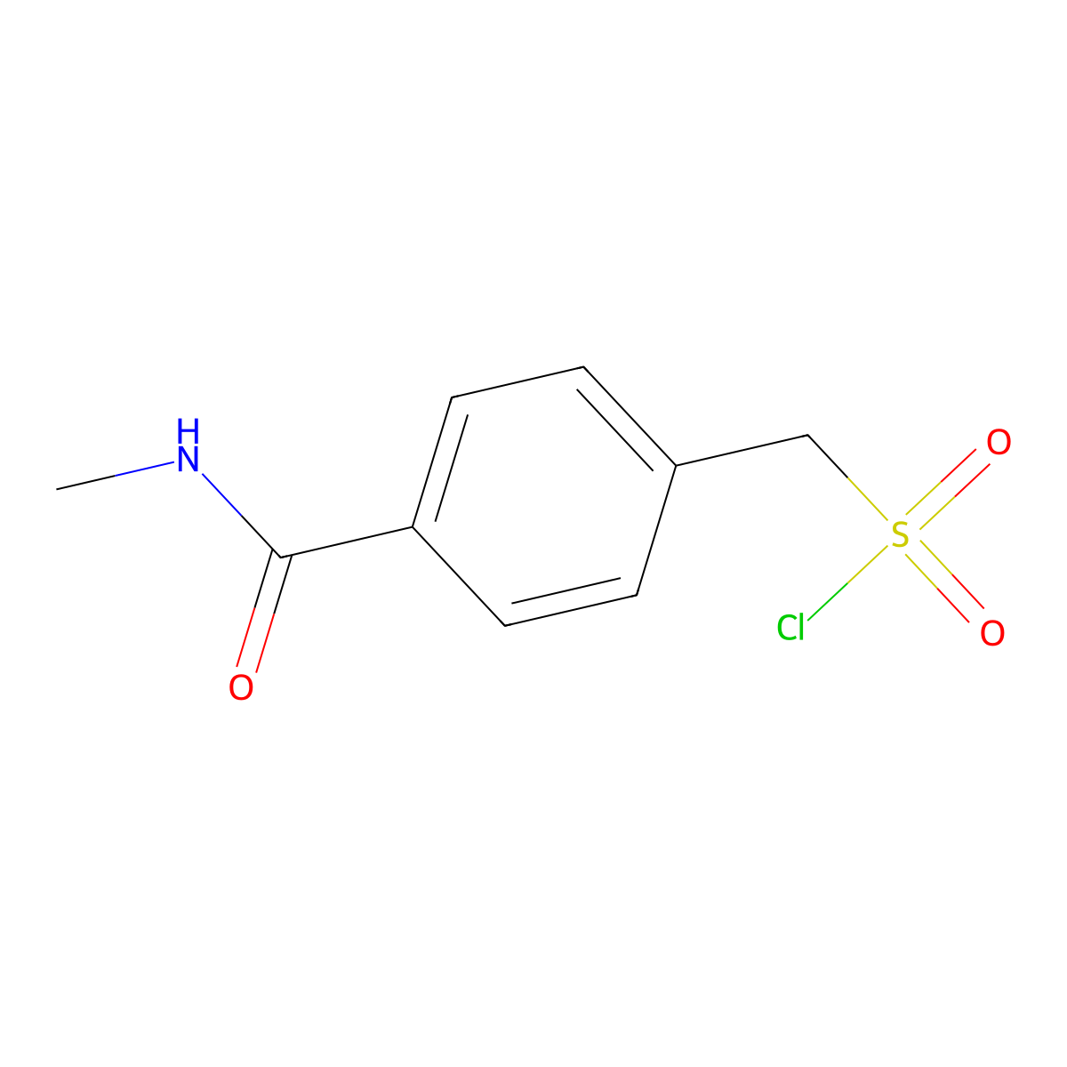 (4-(Methylcarbamoyl)phenyl)methanesulfonyl chloride molecular structure, CAS 1250541-64-0