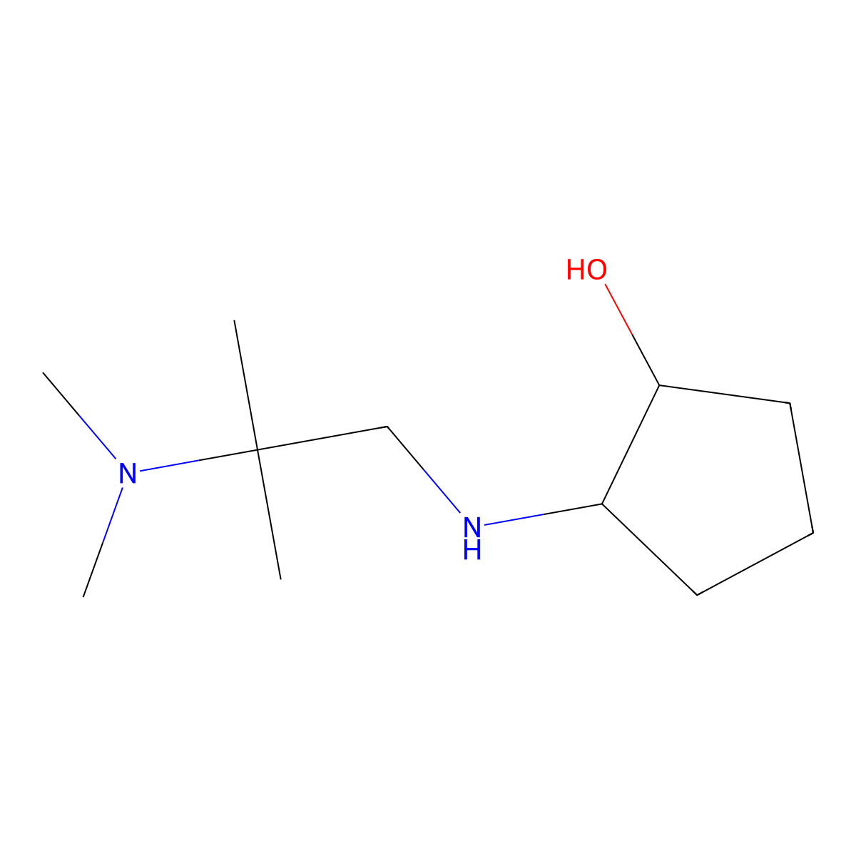 2-{[2-(Dimethylamino)-2-methylpropyl]amino}cyclopentan-1-ol molecular structure, CAS 1250542-65-4