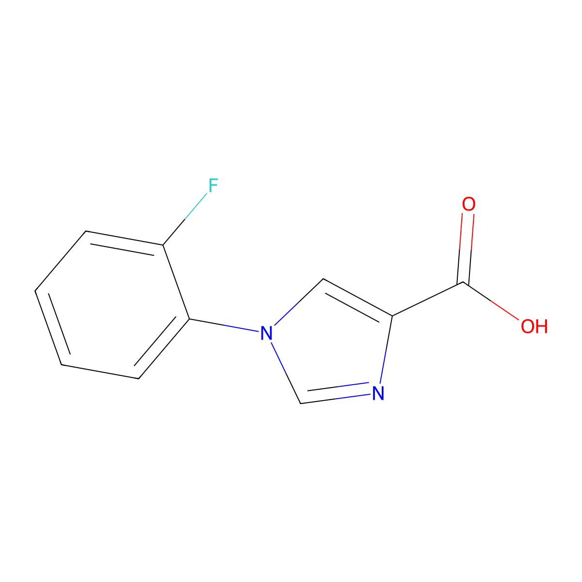 1-(2-Fluorophenyl)-1H-imidazole-4-carboxylic acid molecular structure, CAS 1250543-88-4