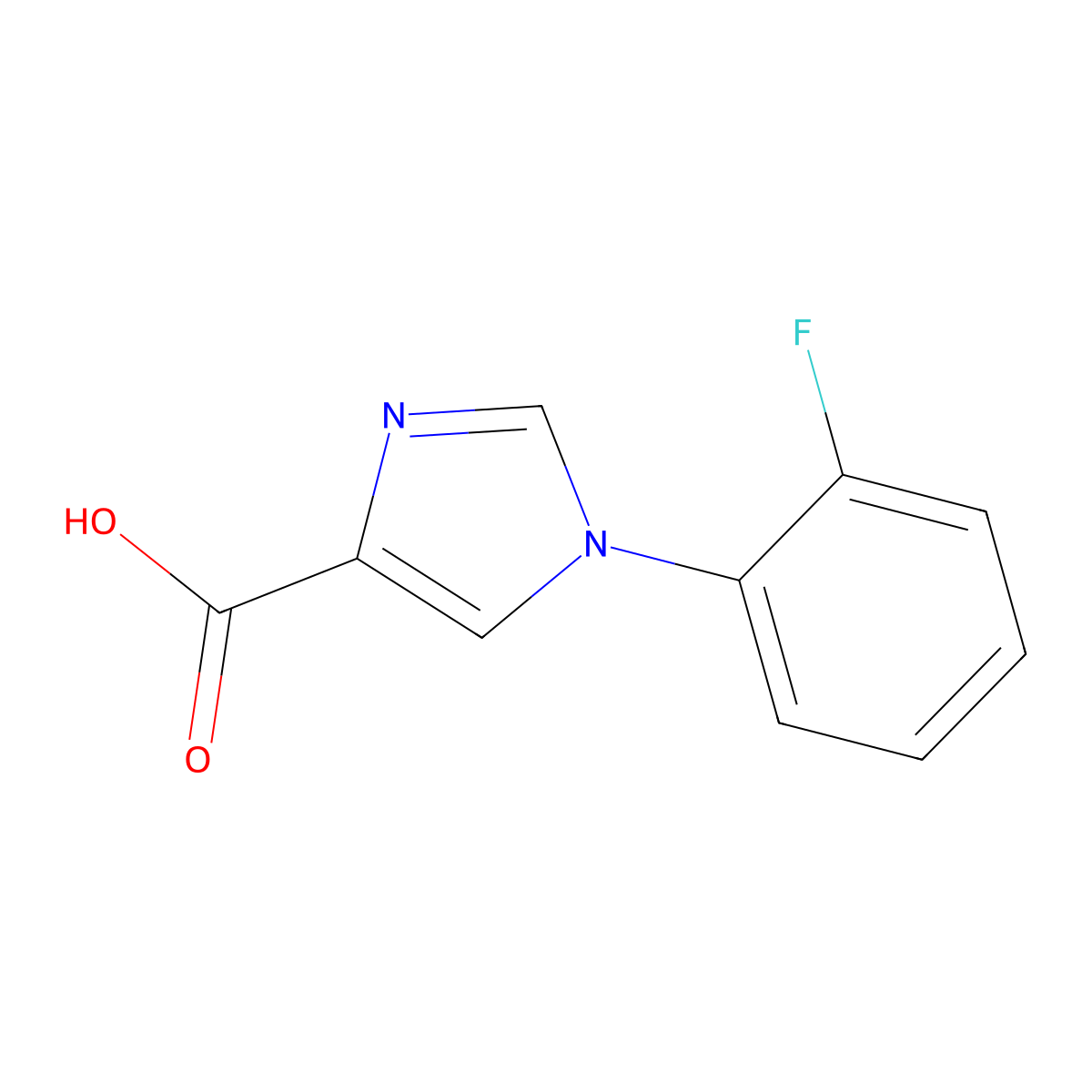 1-(2-Fluorophenyl)-1H-imidazole-4-carboxylic acid molecular structure, CAS 1250543-88-4